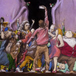 Sneak peek from “THIS IS NOT A MYSS KETA PORTRAIT”. 2019. Ink, watercolor and acrylic on wood.